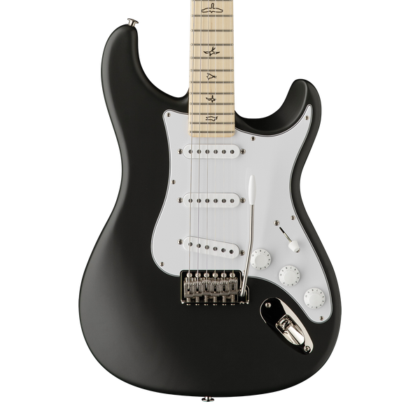 Front of PRS Silver Sky Satin Maple Faded Black Tee.