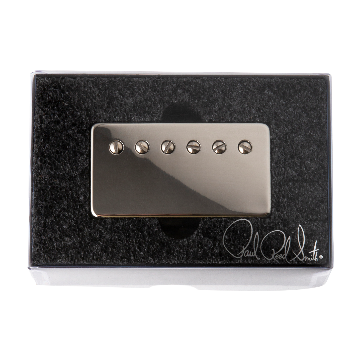 Top down of PRS Tremonti Bass Pickup Nickel in box.