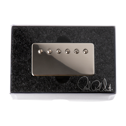 Top down of PRS Tremonti Bass Pickup Nickel in box.