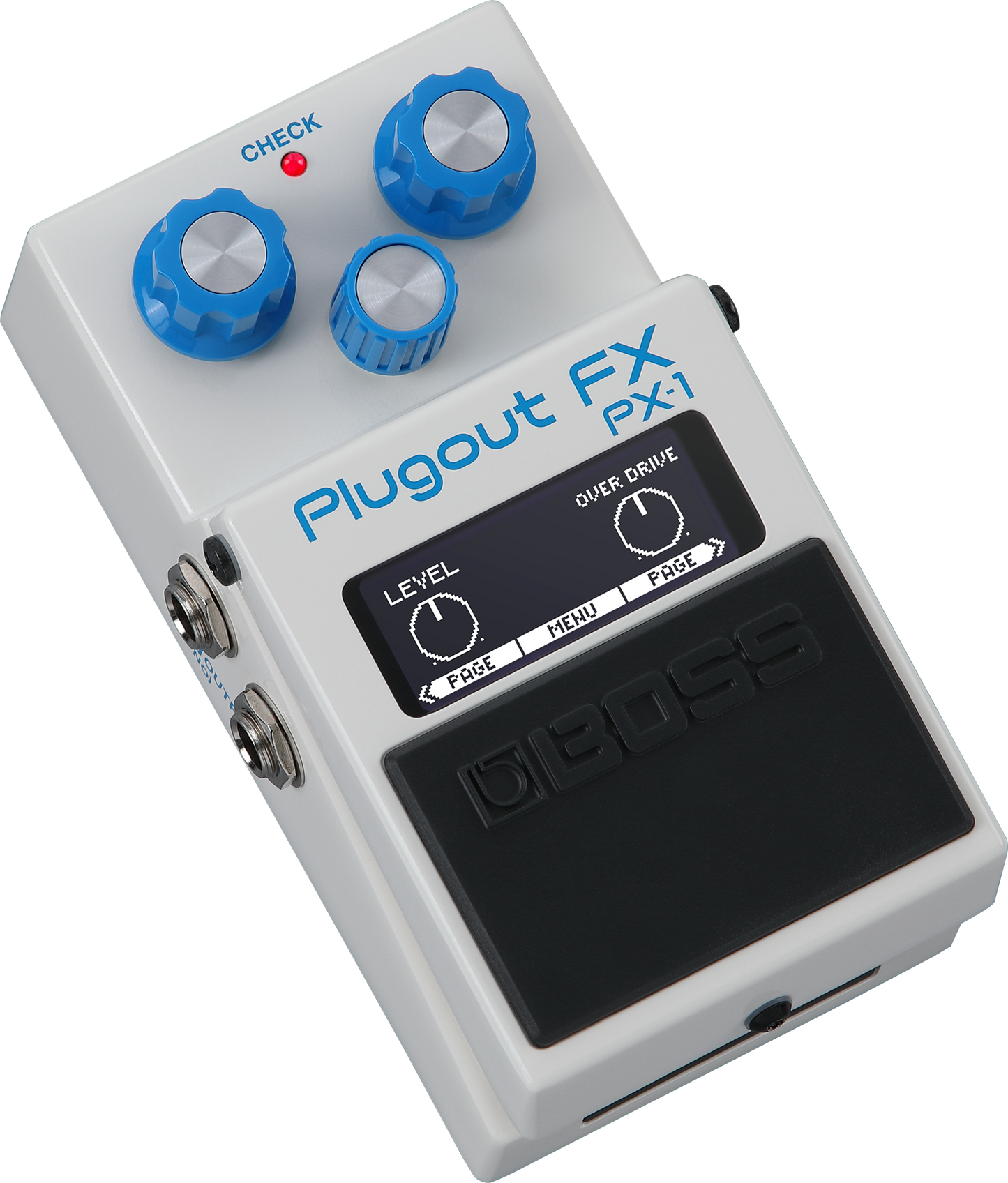 Front left angle of Boss PX-1 Plugout FX.