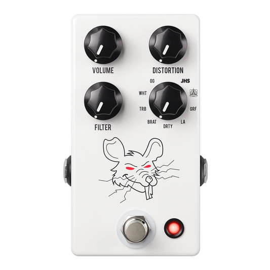 Front of JHS Pedals PackRat WHITE.