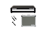 Front of Pedaltrain Classic Jr with Tour Case and accessories.