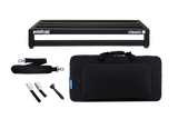 Front of Pedaltrain Classic 2 with Deluxe Soft Case and accessories.