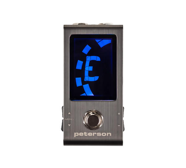 Top down of Peterson SS-HD StroboStomp Mini Tuner.