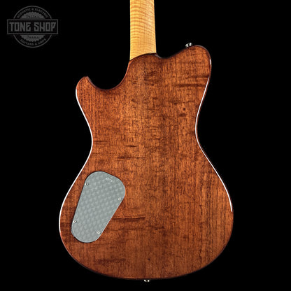 Back of Powers Electric A-Type Pearl White FF42 Anodized Camtail Matching Headstock B279 body.