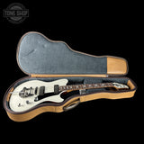 Powers Electric A-Type Pearl White FF42 Anodized Camtail Matching Headstock B279 in case.