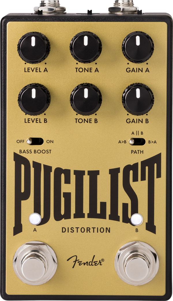 Front of Fender Pugilist Distortion V2 against a white background
