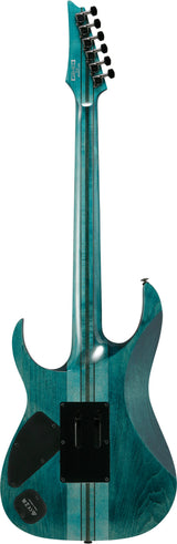 Back of Ibanez RG Premium 6str Electric Guitar Cosmic Blue Low Gloss.