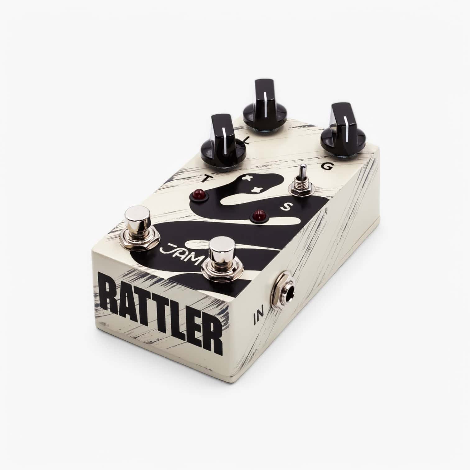 Front left angle of JAM Pedals Rattler mk.2.