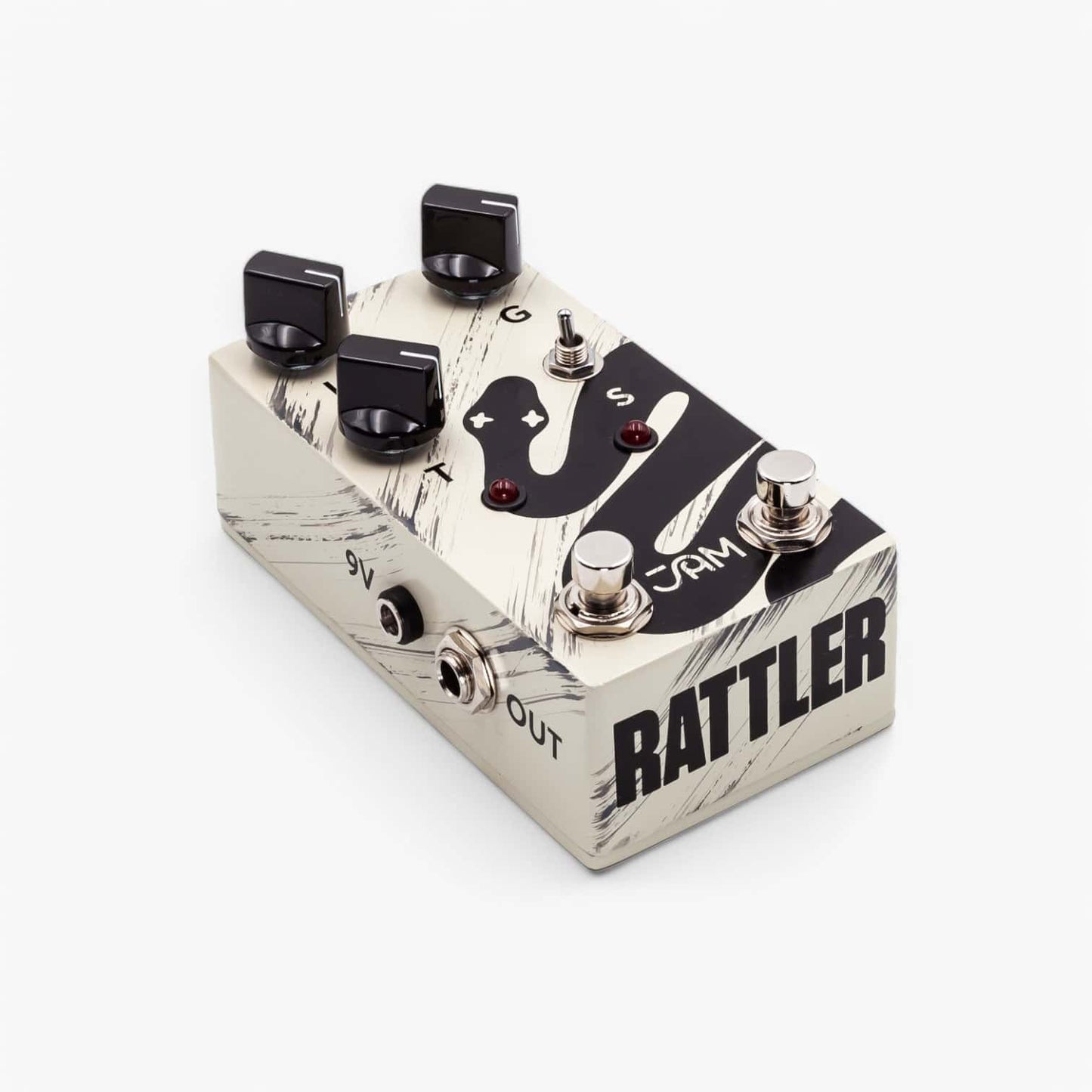 Front right angle of JAM Pedals Rattler mk.2.