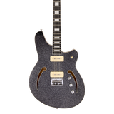 Front of Reverend Airwave 12 Black Sparkle.