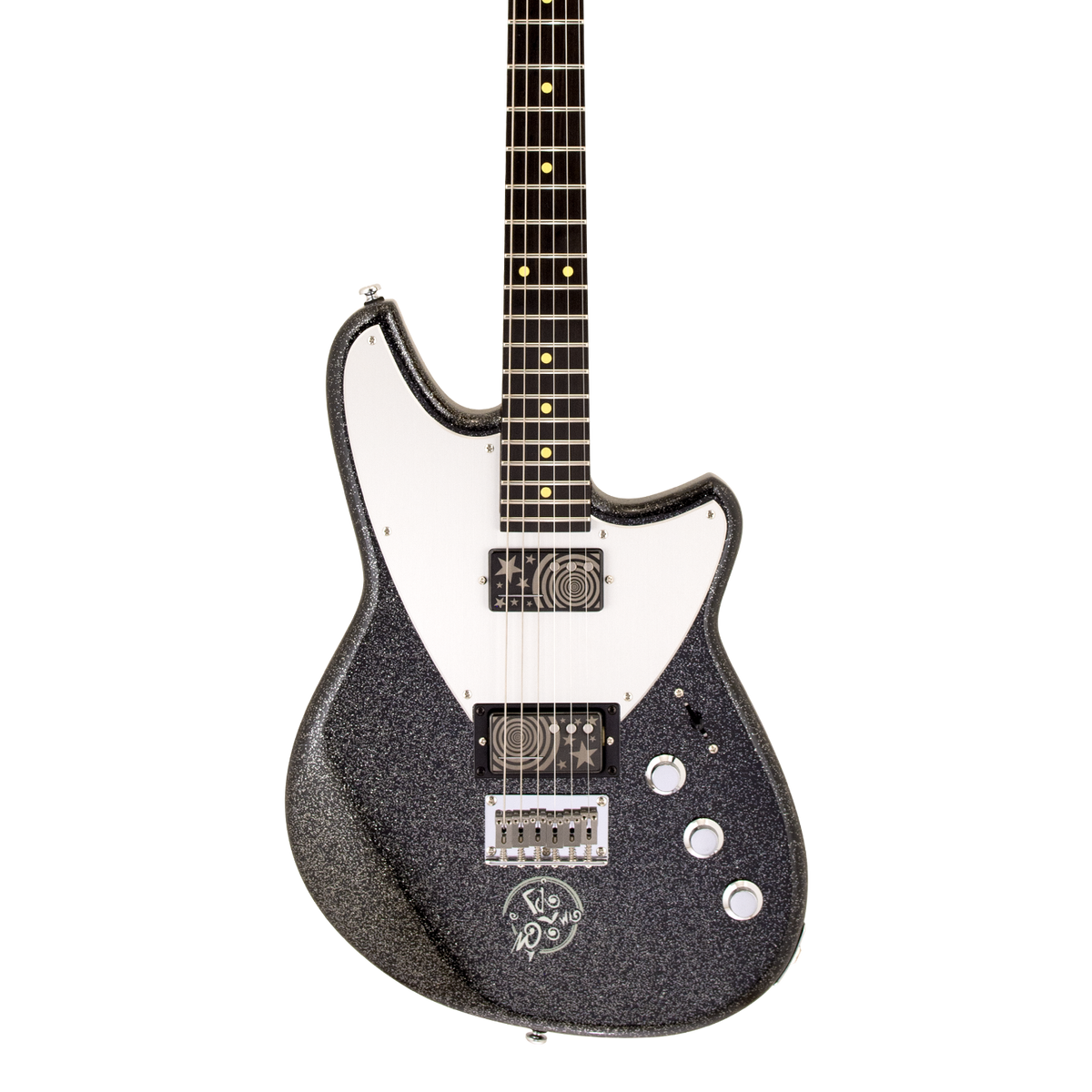 Front of Reverend Billy Corgan Signature Z-One Infinite Sadness Edition Black Sparkle.