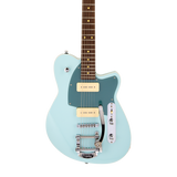 Front of Reverend Charger 290 Bigsby Chronic Blue RW.