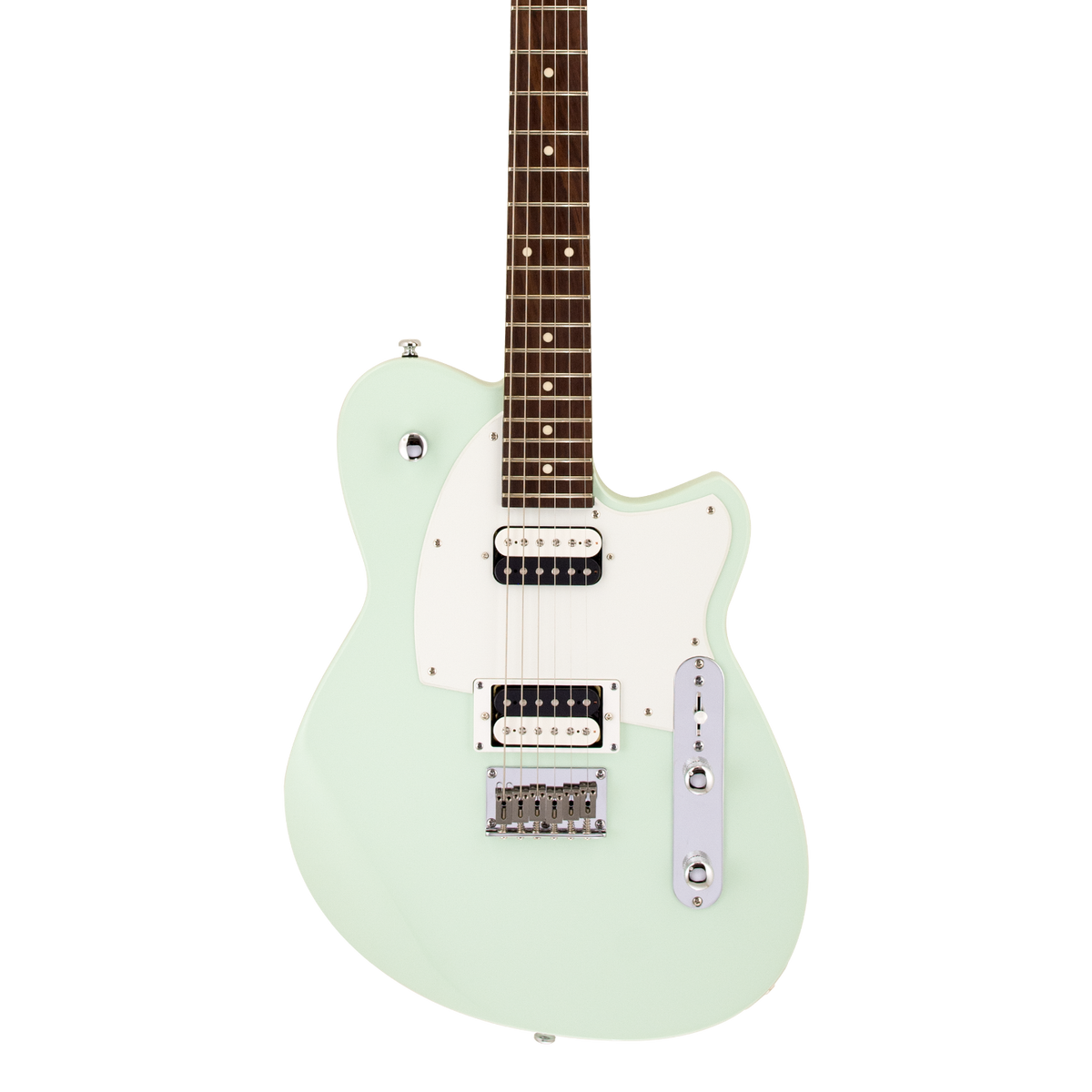 Front of Reverend Charger Standard HH Iconic Blue.