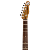 Headstock of Reverend Charger Standard HH Iconic Blue.