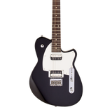 Front of Reverend Charger Standard HH Midnight Black.