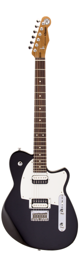 Full frontal of Reverend Charger Standard HH Midnight Black.