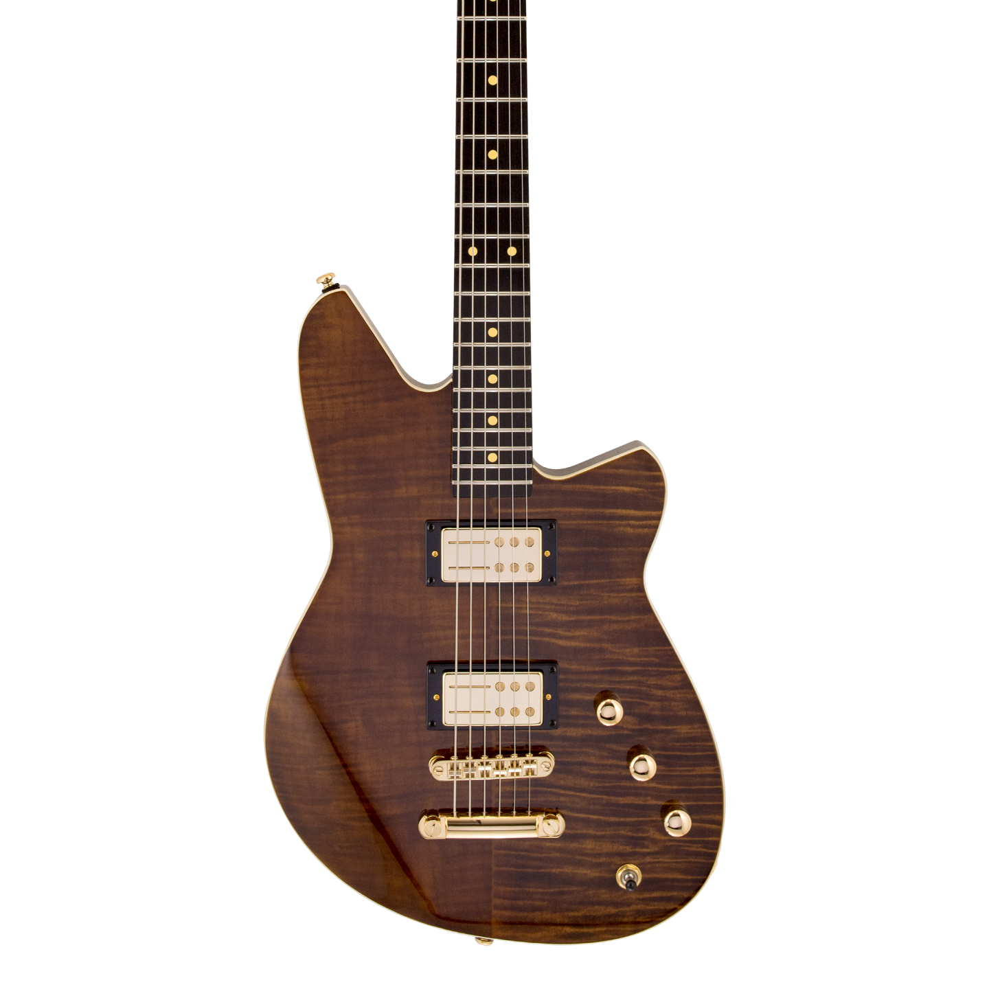 Front of Reverend Descent RA 10th Anniversary Dark Violin Brown.