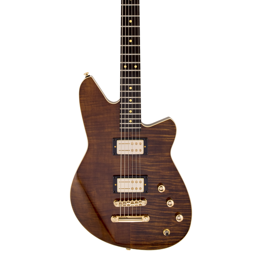 Front of Reverend Descent RA 10th Anniversary Dark Violin Brown.