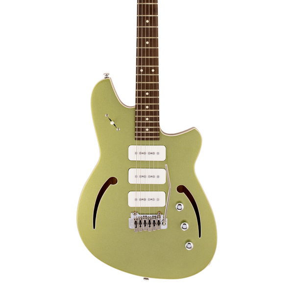 Front of Reverend Kingbolt Air 390 Metallic Limeade.