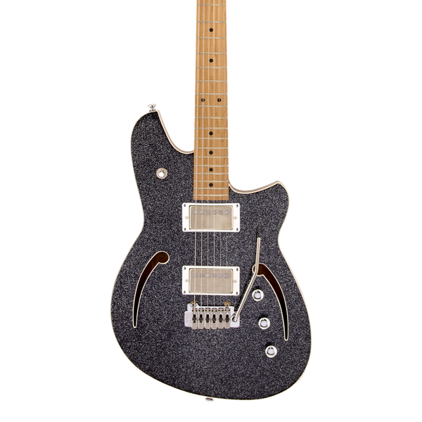 Front of Reverend Kingbolt Air HH Black Sparkle.