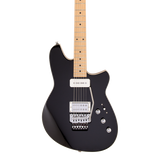 Front of Reverend Kingbolt H90 Floyd Rose Midnight Black.