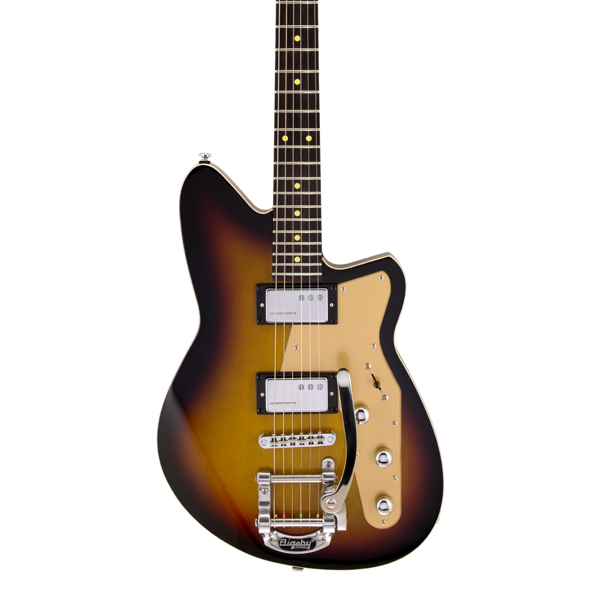 Front of Reverend Limited Edition Jetstream HCB 3-Tone Burst.