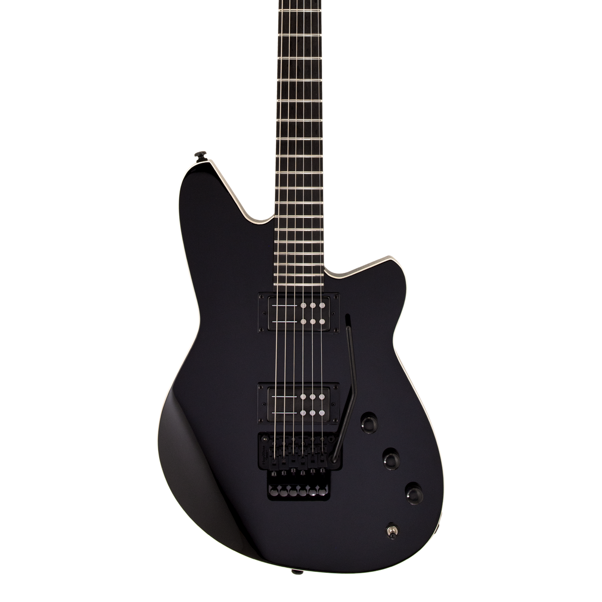 Front of Reverend Limited Edition Kingbolt Blackout.