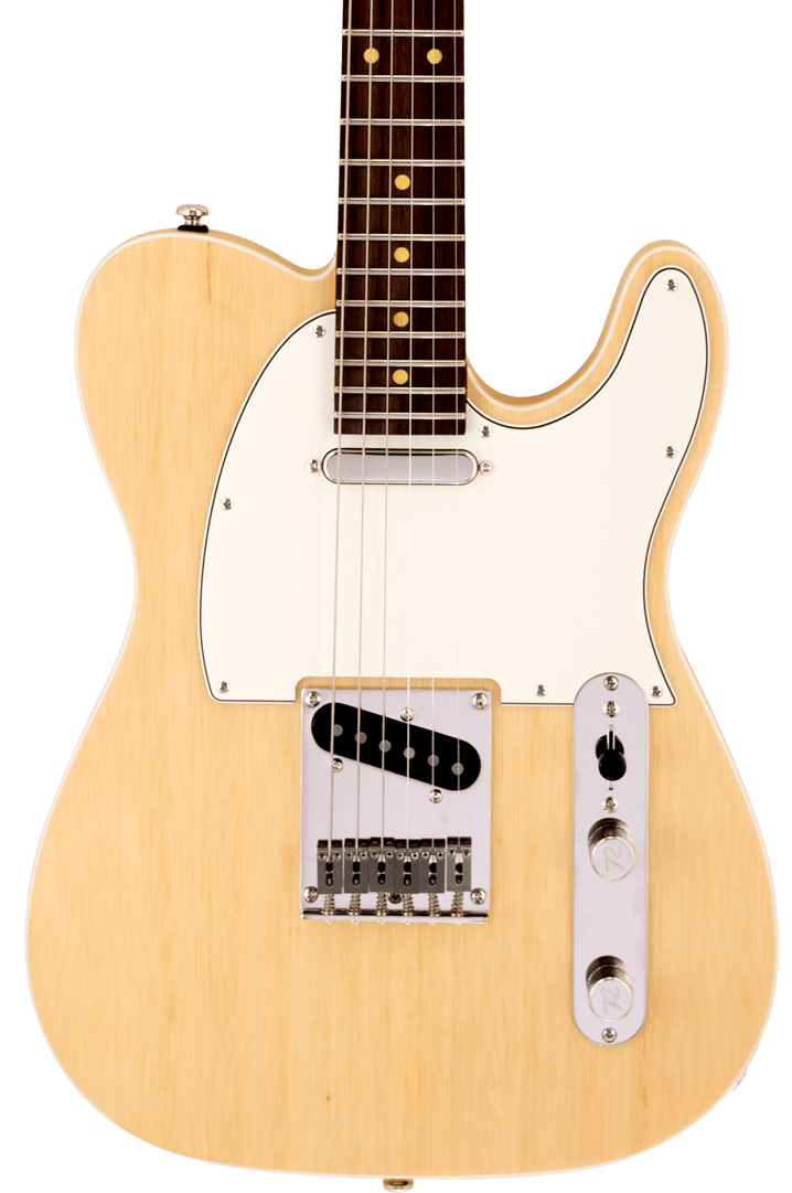 Front of Reverend PA2T Pete Anderson Eastsider T Satin Natural.