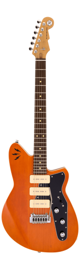 Full frontal of Reverend Ron Asheton Signature Jetstream 390 Rock Orange RW.