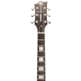 Headstock of Reverend Roundhouse Air HH Left Handed Metallic Bordeaux.