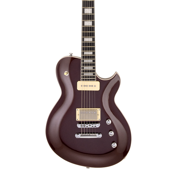 Front of Reverend Roundhouse H90 Metallic Bordeaux.