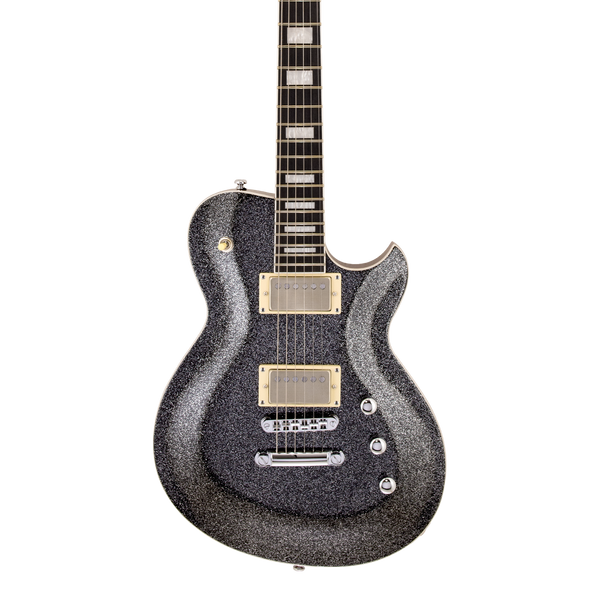 Front of Reverend Roundhouse HH Black Sparkle.