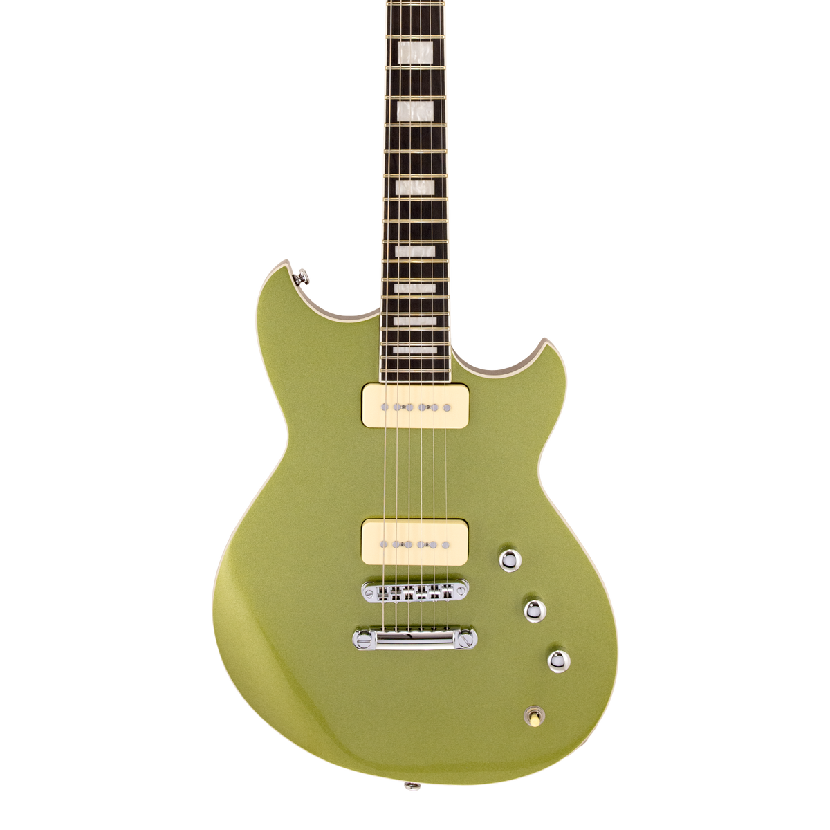 Front of Reverend Sensei 290 Metallic Limeade.