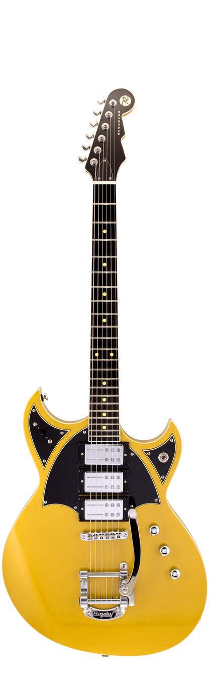 Full frontal of Reverend Spacehawk Supreme Venetian Gold E.