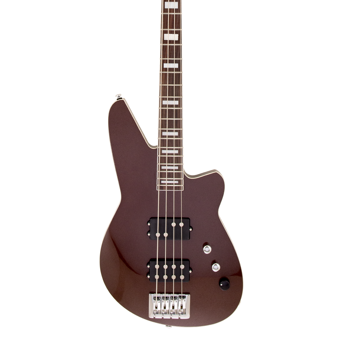 Front of Reverend Thundergun Special Metallic Bordeaux.