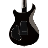 The rear view of a A PRS SE DGT Gold Top electric guitar body, featuring a glossy finish, dual black pickguards, and silver hardware, shown against a plain white background.