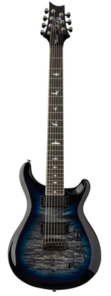 Full frontal of PRS SE Mark Holcomb - SVN 7 String Holcomb Blue Burst.