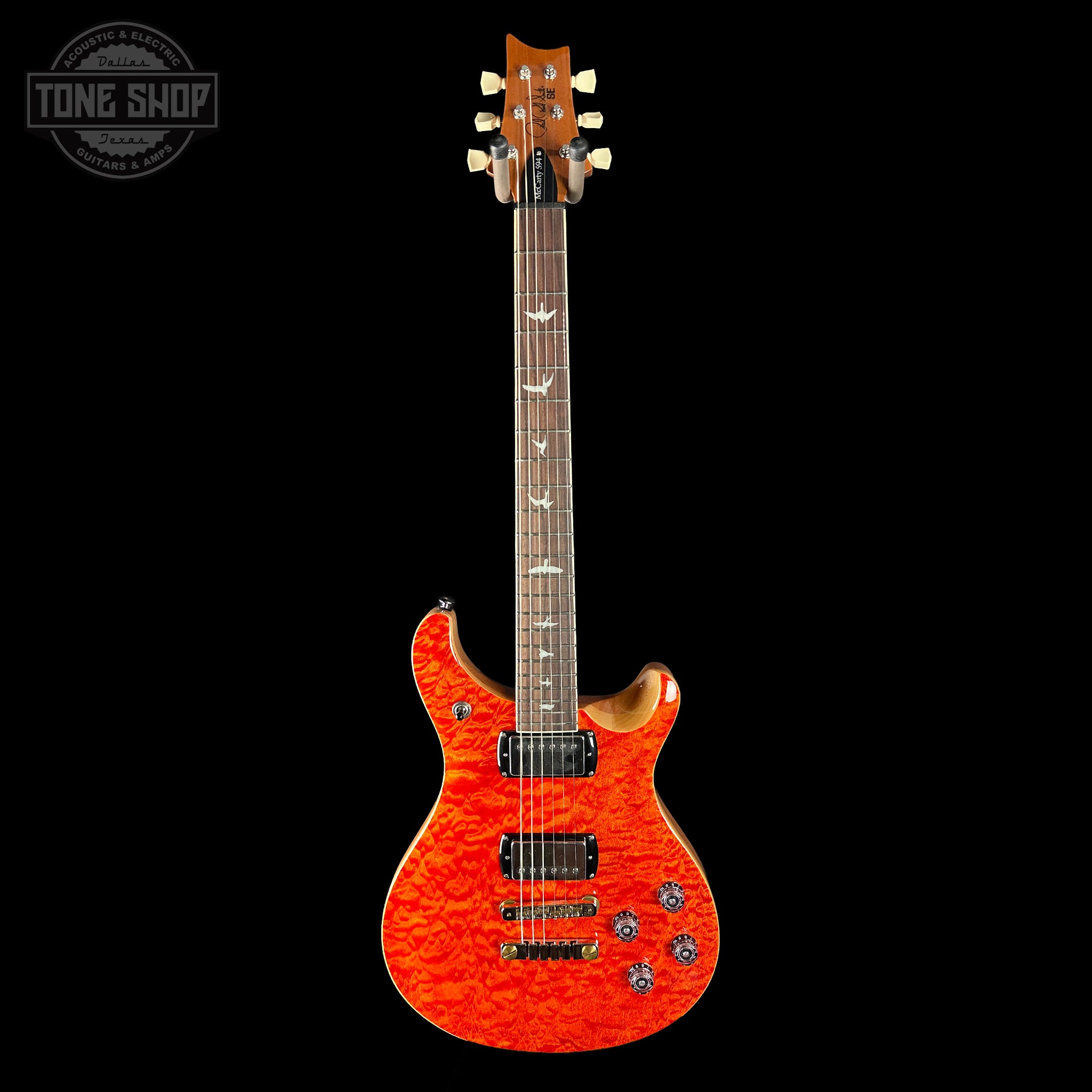 PRS SE McCarty 594 Quilt Blood Orange w/bag – Tone Shop Guitars
