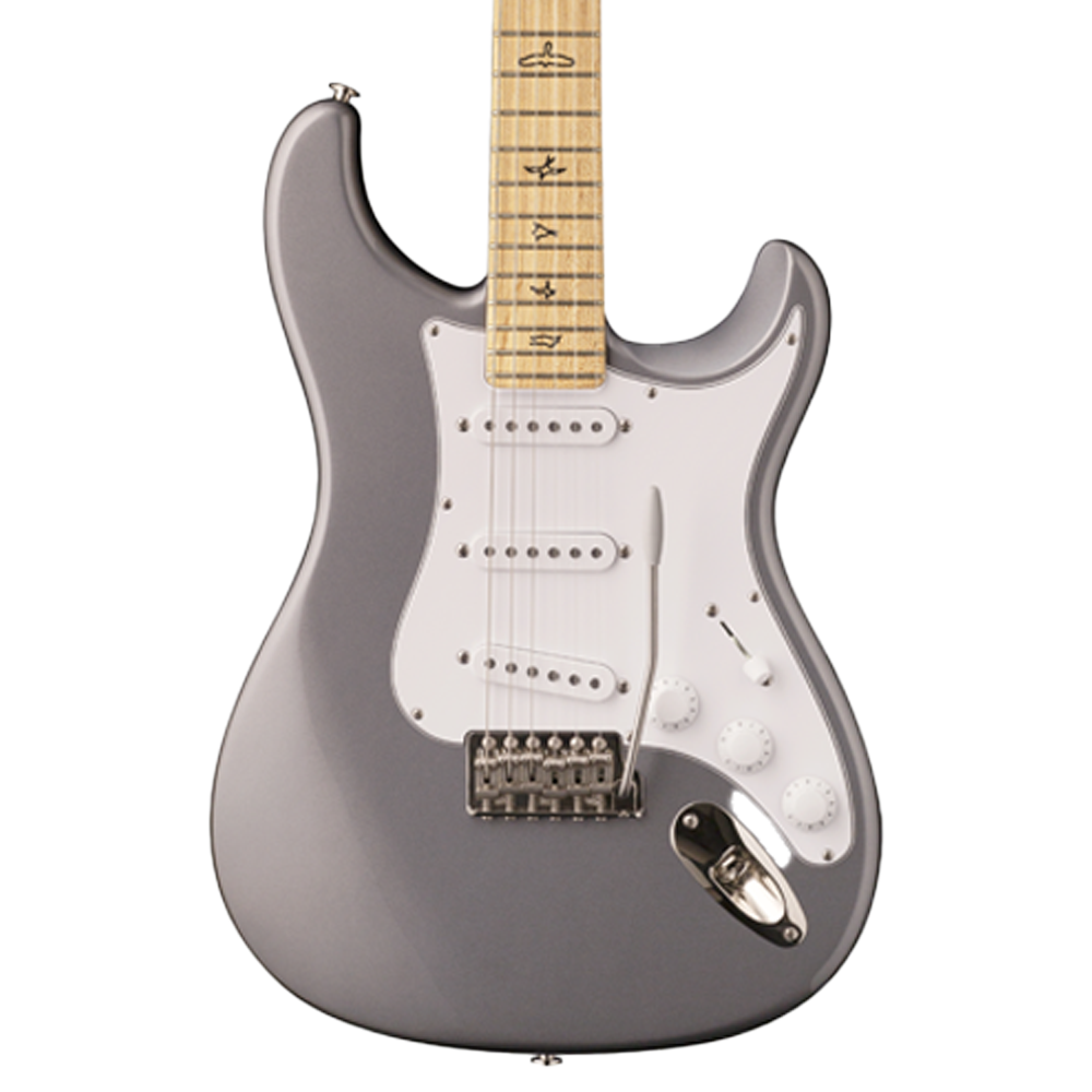 Front of PRS Paul Reed Smith John Mayer Silver Sky Tungsten Maple w/bag