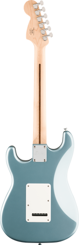 Back of Squier Affinity Series Stratocaster Junior HSS Ice Blue Metallic.