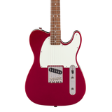 Front of Squier Classic Vibe Custom Esquire Laurel  Parchment Pickguard Candy Apple Red.