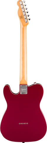 Back of Squier Classic Vibe Custom Esquire Laurel  Parchment Pickguard Candy Apple Red.