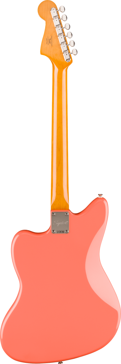 Back of Squier Classic Vibe '60s Jazzmaster Laurel Tortioshell Pickguard Tahitian Coral.