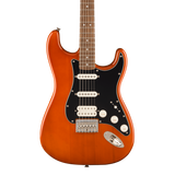 Front of Squier Classic Vibe '70s Stratocaster HT HSS Laurel  Black Pickguard Mocha.