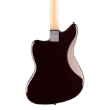 Back of body of Squier Paranormal Baritone Jazzmaster HH Laurel Oxblood.