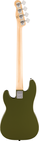 Back of Squier Paranormal Precision Bass Thinline SJ Laurel Olive.