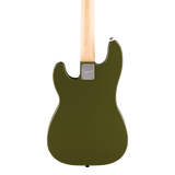 Back of body of Squier Paranormal Precision Bass Thinline SJ Laurel Olive.