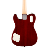 Back of body of Squier Paranormal Troublemaker Telecaster Deluxe Bigsby Laurel Honey Sunburst.
