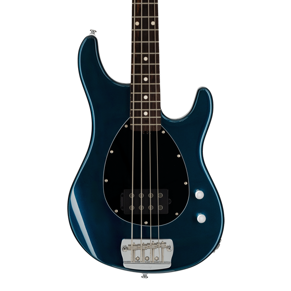 Front of Sterling by Music Man Sterling SB14 Blue Pearl.